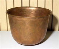 Hammered Copper Flower Pot