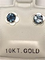 10KT Gold Sapphire(0.72ct) Earrings, Made in