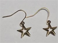 10KT Gold Star Shaped Earrings. Approx Retail