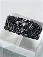 Sterling Silver Marcasite Ring. Approx Retail