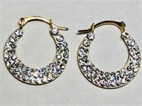 10KT Gold CZ Earrings. Approx Retail $200