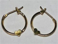 14KT Gold Hoop Earrings. Approx Retail $140