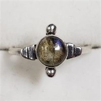 Sterling Silver Labradorite  Ring (~Size 2)