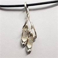 Sterling Silver Ballet Shoes Necklace