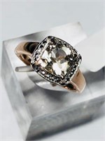 Sterling Silver Morganite Ring. Approx Retail