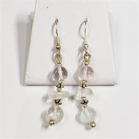 Sterling Silver Gemstones  Earrings (~weight 4.5g)