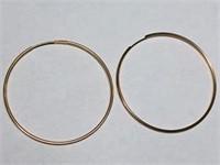 10KT Gold Hoop Earrings.  Approx Retail $400