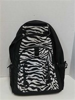 Wheeled Zebra Print Backpack