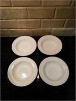 Four White Ceramic Sur la Table Bowls