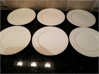 Six Stoneware Sur la Table Plates