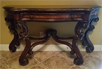 Phenomenal Wooden Console Table with Inlay