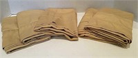 Five Golden Colored King Size Pillowcases