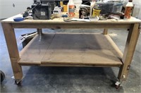 Garage Work Table With Casters