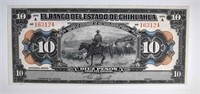 1913 10 PESOS MEXICO  GEM CU