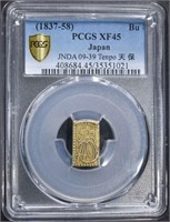 (1837-58) GOLD BU BAR JAPAN  PCGS XF45