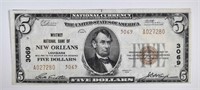 1929 $5 NATIONAL CURRENCY TYPE 2