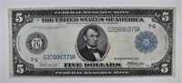 1914 $5 FEDERAL RESERVE NOTE  CHICAGO