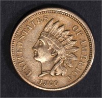 1860 INDIAN HEAD CENT POINTED BUST  CH.XF