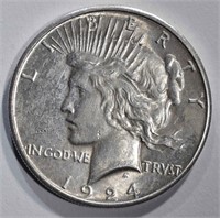 1924-S PEACE DOLLAR AU/BU