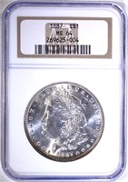 1887 MORGAN DOLLAR NGC MS64