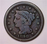 1846 Braided Hair Large Cent Very Good VG