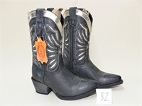 Pair of Dan Post Boots - Black w/Eagle Inlay Size