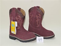 Pair of Smokey Mountain Boots Suede Burgundy