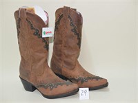 Pair of Women's Laredo Western Wear Boots Brown