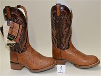 Pair of Dan Post Genuine Ostrich Boots Size 11