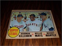 1968 Topps Mantle, Mays, Killebrew Card