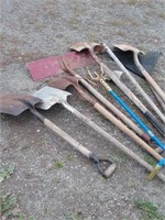 Lot of Shovels and Garden Items