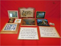 Large qty of pictures and verse plaques