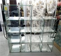 LARGE FLOOR DISPLAY, GLASS CUBES