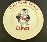 * Vintage Calvert Whiskey Advertising Plate