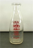 * Oak Park Dairy 1 Quart Milk Bottle - Eau Claire,