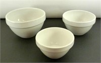 * Set of 3 Natural Stoneware (Ascending) Bowls