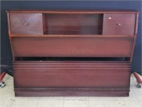 1950s Full Size Danish Mahogany Bed frame with
