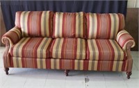 Wesley Hall scroll arm upholstered sofa. With