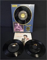 Lot of 3 Elvis 45s.  One in frame.
