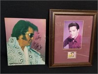 Lot of 2 Elvis pictures. One autographed.