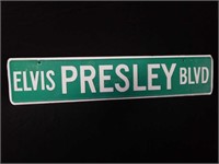 Elvis Presley Blvd metal sign.  24x5