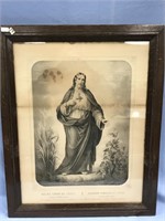 Print "Sacred Heart of Jesus", frame size is 26" x