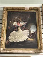 Original oil on canvas, signed, Spanish dancers, i
