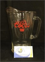 'Coors' Glass Pitcher, No chips or cracks
