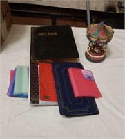 1957 Bible, Photo Albums, & Carasel Horse