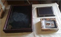 Shadow Box, diploma frame & pewter baby album