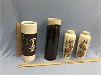 Box with 4 Oriental style vases        (i52)