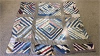 Stripped squares quilt, Smaller child's quilt