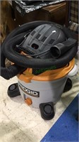 5 HP Ridgid brand shop vacuum cleaner, 4.5 letter