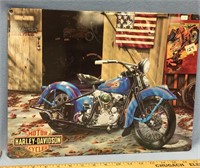 Embossed tin sign Harley Davidson        (g 22)